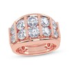 Thumbnail Image 1 of Adore Men's Lab-Grown Diamonds Multi-Column Wedding Band 5 ct tw 14K Rose Gold