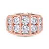 Thumbnail Image 4 of Adore Men's Lab-Grown Diamonds Multi-Column Wedding Band 5 ct tw 14K Rose Gold