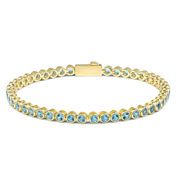 Tennis Bracelet with Birthstones or Brilliant Accent Stones (1 Stone 1 Line)