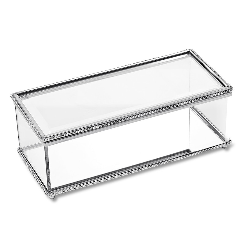 Glass/Nickel Jewelry Box