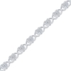 Thumbnail Image 1 of Round-Cut Diamond Heart Bracelet 1/10 ct tw Sterling Silver 7.25”