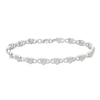 Thumbnail Image 2 of Round-Cut Diamond Heart Bracelet 1/10 ct tw Sterling Silver 7.25”