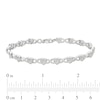 Thumbnail Image 3 of Round-Cut Diamond Heart Bracelet 1/10 ct tw Sterling Silver 7.25”