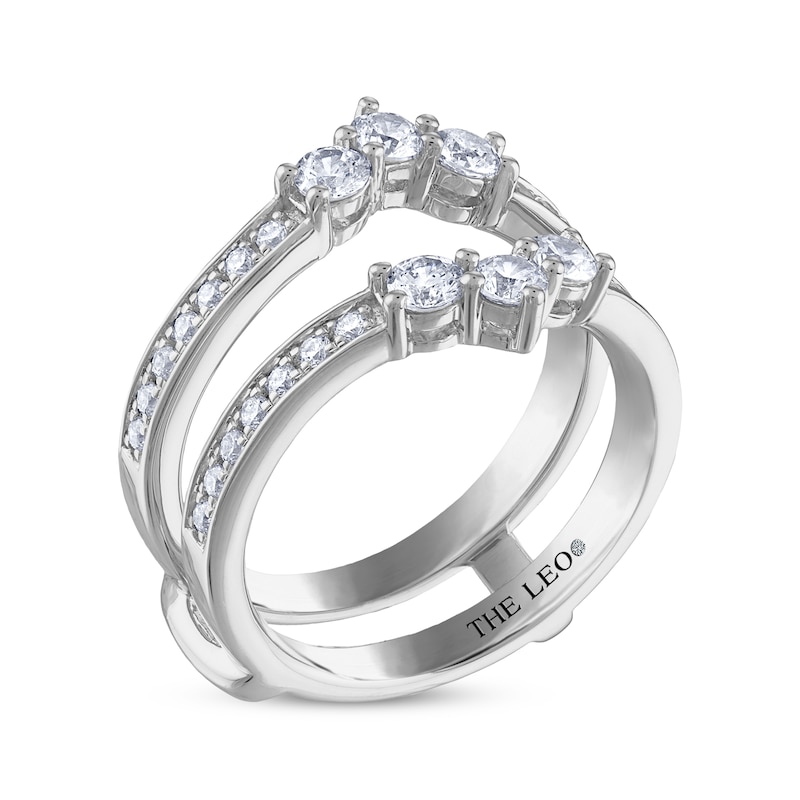 Main Image 2 of THE LEO Diamond Round-Cut Enhancer Ring 1 ct tw 14K White Gold