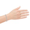 Thumbnail Image 3 of Diamond Flower Frame Link Bracelet 3 ct tw 10K White Gold 7"