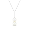 Thumbnail Image 1 of Cultured Pearl Drop Necklace Sterling Silver 18"