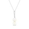 Thumbnail Image 2 of Cultured Pearl Drop Necklace Sterling Silver 18"