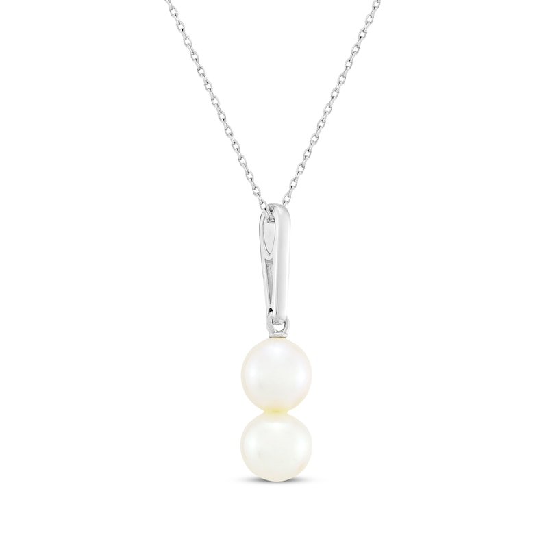 Main Image 2 of Cultured Pearl Drop Necklace Sterling Silver 18"