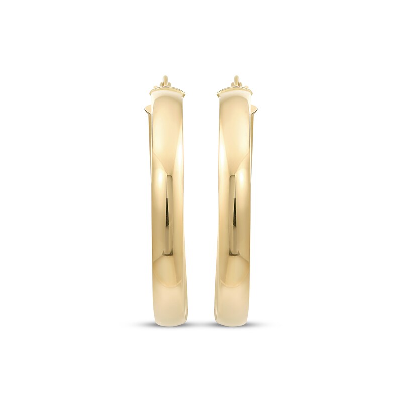 Main Image 2 of Reaura Domed Hoop Earrings Repurposed 14K Yellow Gold 28mm