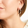 Thumbnail Image 4 of Reaura Domed Hoop Earrings Repurposed 14K Yellow Gold 28mm