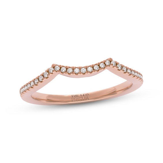 THE LEO Prisma Diamond Contour Wedding Band 1/8 ct tw 14K Rose Gold