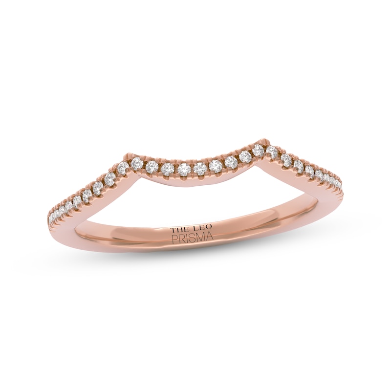 Main Image 1 of THE LEO Prisma Diamond Contour Wedding Band 1/8 ct tw 14K Rose Gold