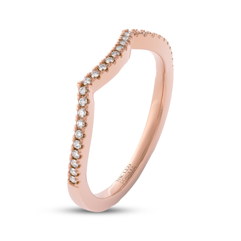 Main Image 2 of THE LEO Prisma Diamond Contour Wedding Band 1/8 ct tw 14K Rose Gold