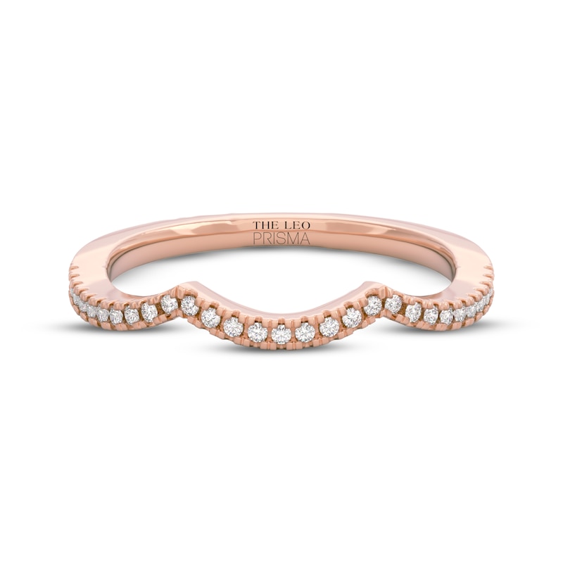 Main Image 3 of THE LEO Prisma Diamond Contour Wedding Band 1/8 ct tw 14K Rose Gold