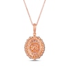 Thumbnail Image 3 of Le Vian Cultured Pink Pearl Necklace 7/8 ct tw Diamonds 14K Strawberry Gold 18"