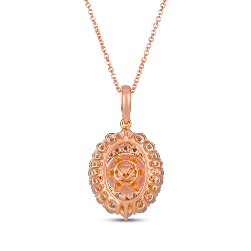 Main Image 3 of Le Vian Cultured Pink Pearl Necklace 7/8 ct tw Diamonds 14K Strawberry Gold 18"