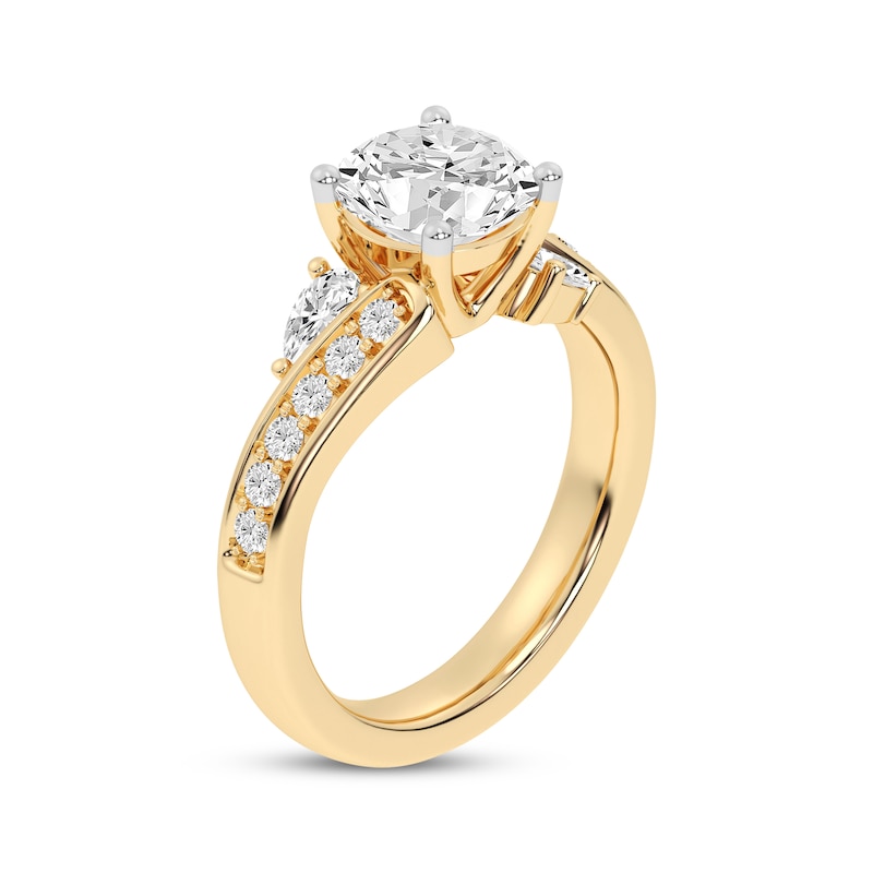 Main Image 2 of Adore Lab-Grown Diamonds Round-Cut Bypass Engagement Ring 2-5/8 ct tw 14K Yellow Gold