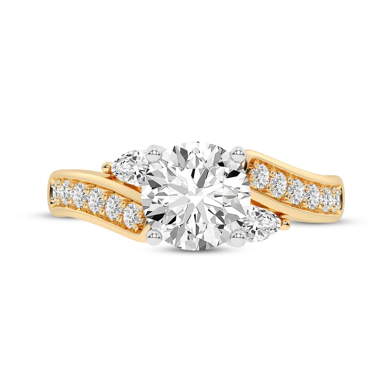Main Image 3 of Adore Lab-Grown Diamonds Round-Cut Bypass Engagement Ring 2-5/8 ct tw 14K Yellow Gold
