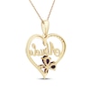 Thumbnail Image 3 of Amethyst & Diamond "Abuela" Heart Necklace 1/10 ct tw 14K Yellow Gold 18"