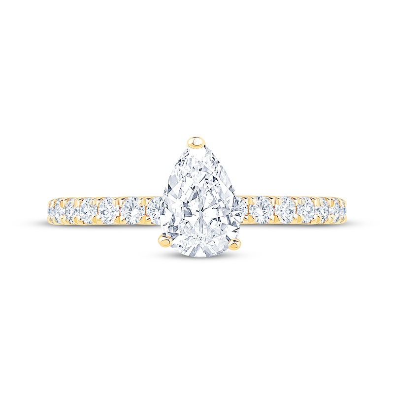 Main Image 3 of Adore Pear-Shaped Diamond Engagement Ring 7/8 ct tw 14K Yellow Gold