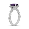 Thumbnail Image 2 of Neil Lane Radiant-Cut Amethyst & Diamond Halo Engagement Ring 1/2 ct tw 14K White Gold