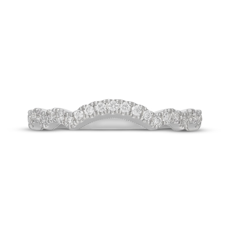 Main Image 9 of Neil Lane Diamond Scalloped Contour Wedding Band 1/4 ct tw 14K White Gold