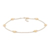 Thumbnail Image 1 of Mariner Link Station Anklet Hollow 10K Yellow Gold 10"
