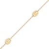 Thumbnail Image 2 of Mariner Link Station Anklet Hollow 10K Yellow Gold 10"