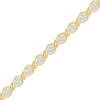 Thumbnail Image 2 of Diamond Marquise Link Bracelet 1 ct tw 10K Yellow Gold 7.25"