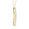 Thumbnail Image 2 of Threads of Love Diamond Crossover Vertical Bar Necklace 1/10 ct tw 10K Yellow Gold 18"