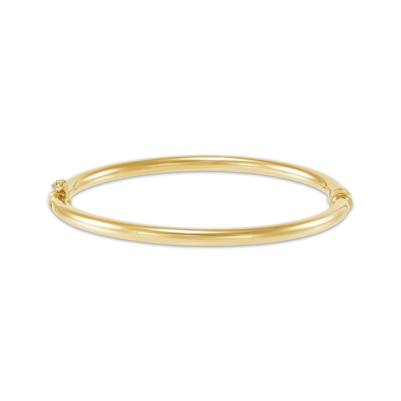 Main Image 1 of Hollow Polished Tube Bangle Bracelet 10K Yellow Gold