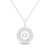 Thumbnail Image 1 of Unstoppable Love Diamond Scalloped Halo Necklace 1/2 ct tw 10K White Gold 19"