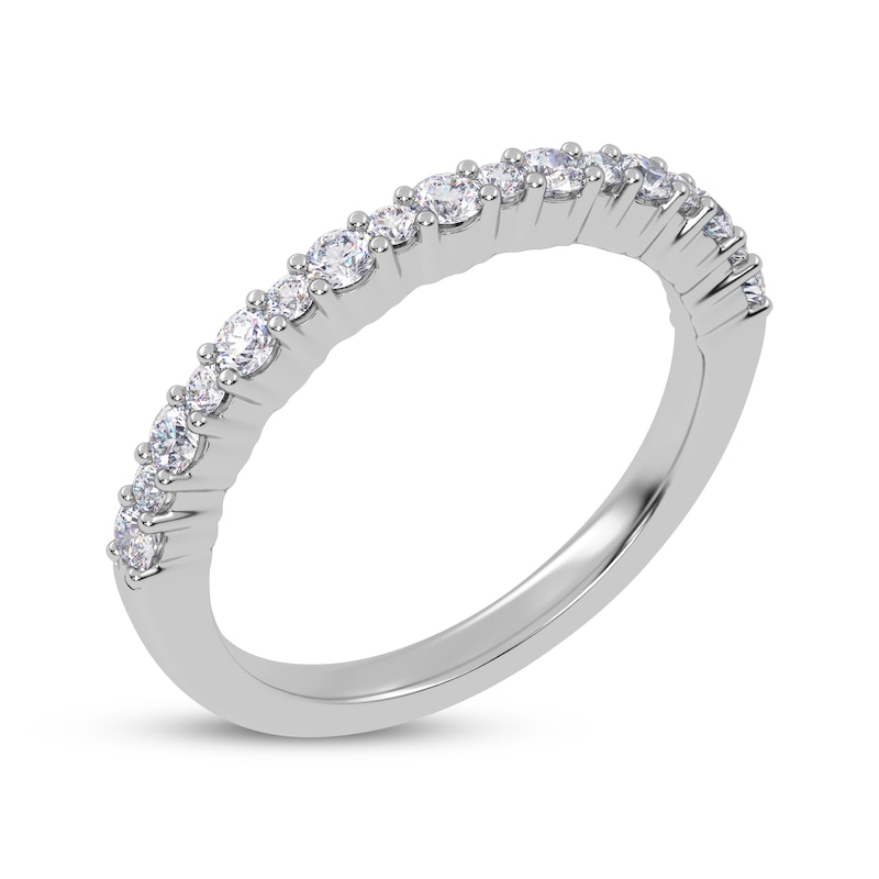 Main Image 2 of Adore Alternating Size Diamond Stackable Anniversary Ring 1/4 ct tw 14K White Gold