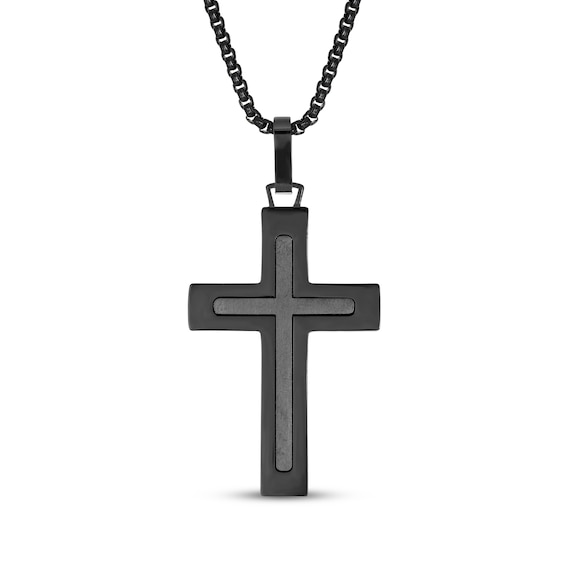 Men's Black Ion-Plated Stainless Steel 24"