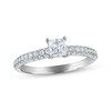 Thumbnail Image 1 of Adore Princess-Cut Diamond Pavé Shank Engagement Ring 1 ct tw 14K White Gold