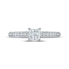 Thumbnail Image 3 of Adore Princess-Cut Diamond Pavé Shank Engagement Ring 1 ct tw 14K White Gold