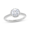 Thumbnail Image 1 of THE LEO Prisma Diamond Round-Cut Halo Engagement Ring 1-1/4 ct tw 14K White Gold