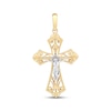 Thumbnail Image 1 of Filigree Crucifix Charm 10K Two-Tone Gold