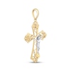 Thumbnail Image 2 of Filigree Crucifix Charm 10K Two-Tone Gold