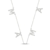 Thumbnail Image 1 of Diamond "Mama" Station Necklace 1/15 ct tw Sterling Silver 18"