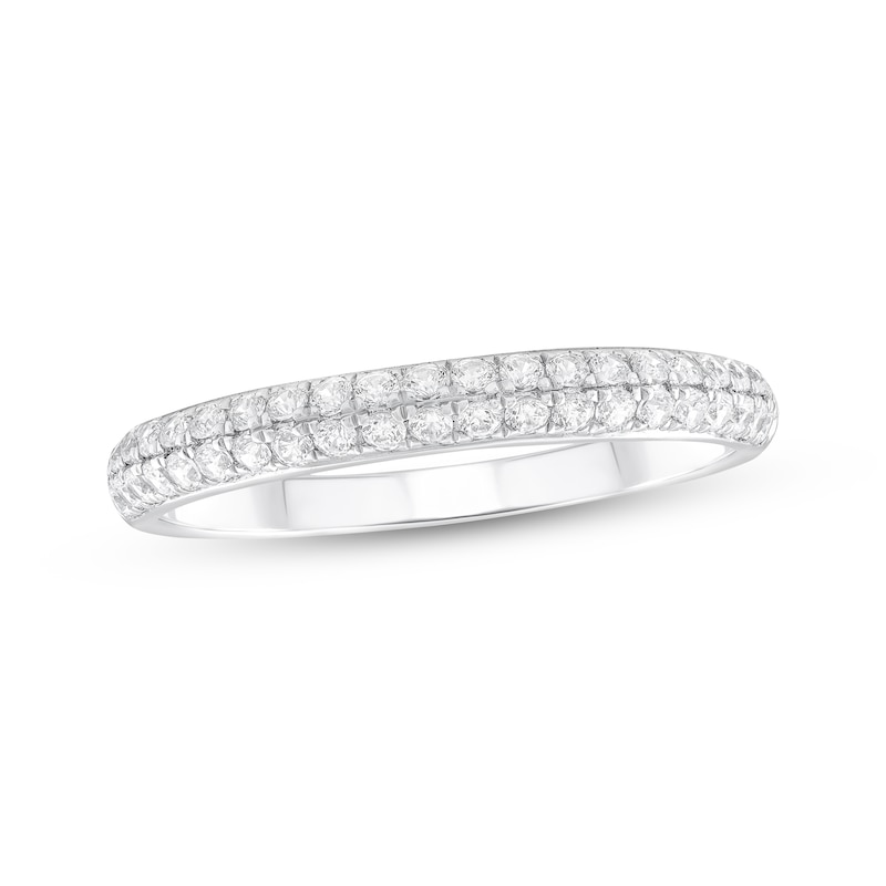 Main Image 1 of Adore Diamond Two-Row Anniversary Ring 3/8 ct tw 14K White Gold