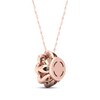 Thumbnail Image 3 of KAY Lab-Grown Diamonds Multi-Stone Flower Necklace 1/2 ct tw 10K Rose Gold
