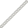 Thumbnail Image 1 of 6.8mm Diamond-Cut Curb Chain Necklace Solid Sterling Silver 22"