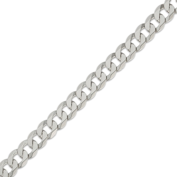 6.8mm Diamond-Cut Curb Chain Necklace Solid Sterling Silver 22"