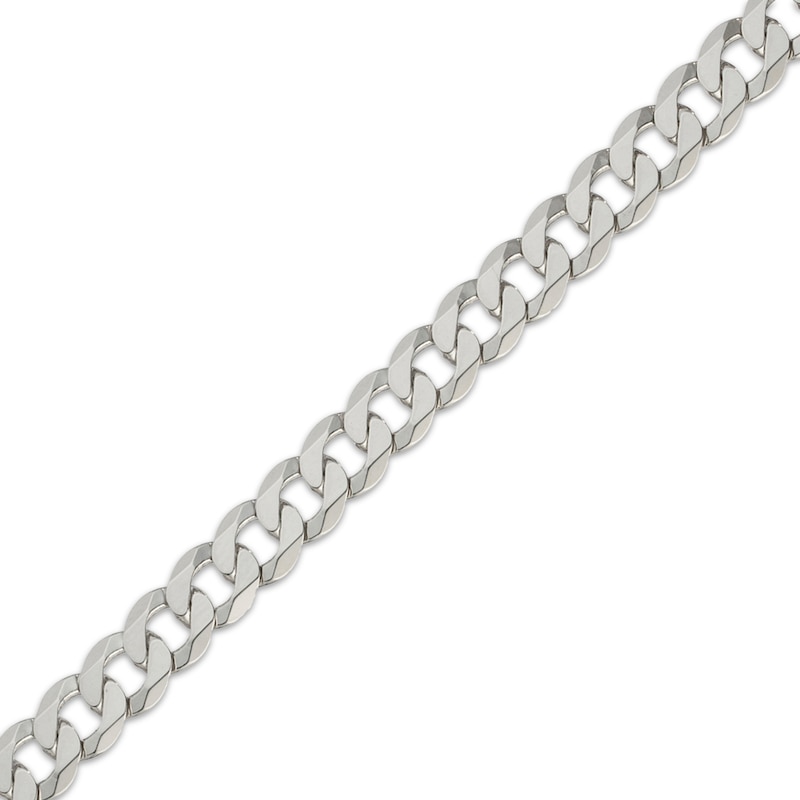 Main Image 1 of 6.8mm Diamond-Cut Curb Chain Necklace Solid Sterling Silver 22"