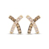 Thumbnail Image 2 of Le Vian Kiss Collection Diamond "X" Stud Earrings 3/8 ct tw 14K Honey Gold