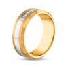 Thumbnail Image 3 of Adore Men's Diamond Satin-Finish Wedding Band 1/5 ct tw Yellow Ion-Plated Tungsten Carbide