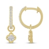 Thumbnail Image 3 of STUDIO BY KAY Lab-Grown Diamond Clover Dangle Hoop Earrings 1/5 ct tw 24K Yellow Gold Vermeil Sterling Silver
