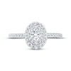 Thumbnail Image 3 of Adore Round-Cut Diamond Double Oval Halo Engagement Ring 1/2 ct tw 10K White Gold