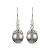 Thumbnail Image 2 of Tahitian Cultured Pearl Drop Earrings Sterling Silver